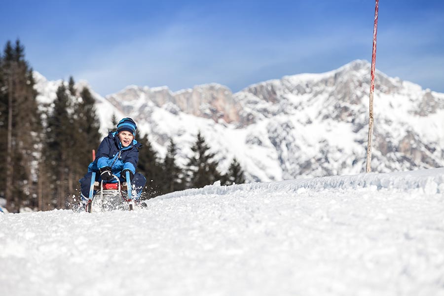 Rodeln Winterurlaub